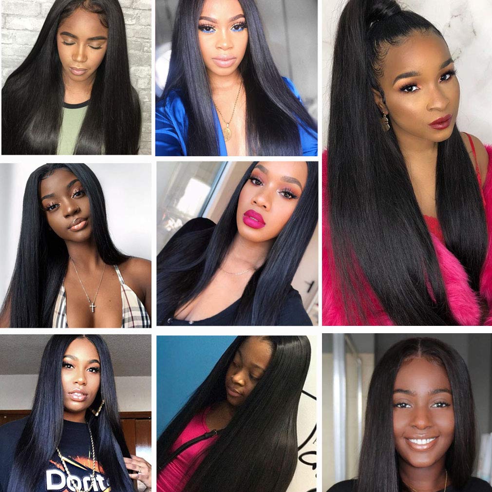 13x4 Lace Front Human Hair Wig - Straight Natural Color 150% Density