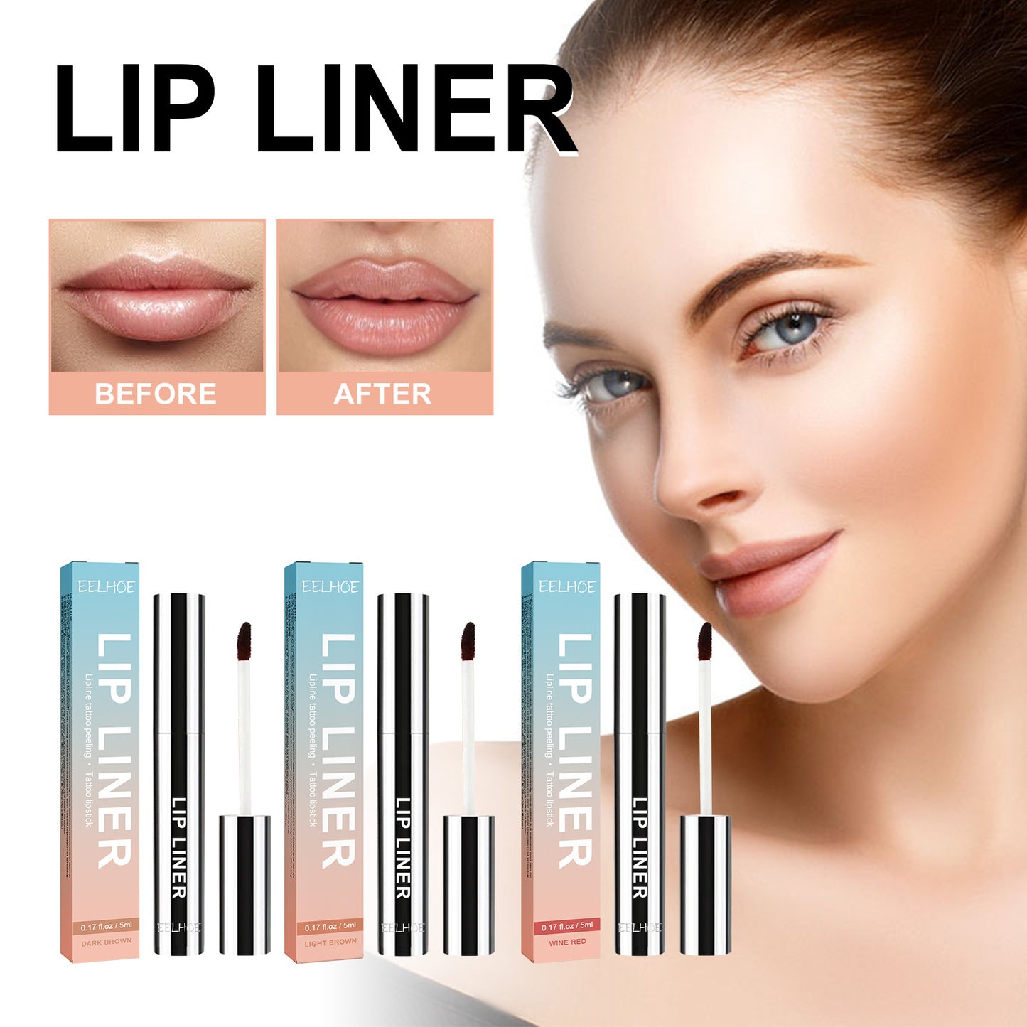 Waterproof Lip Liner Pencil - Long-Lasting Plumping Lip Outline