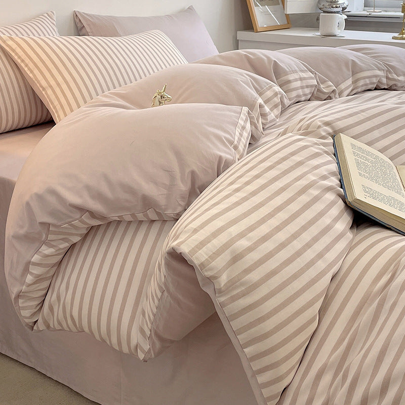 Pure Cotton Four-Piece Quilt Cover Set - Multiple Sizes & Patterns