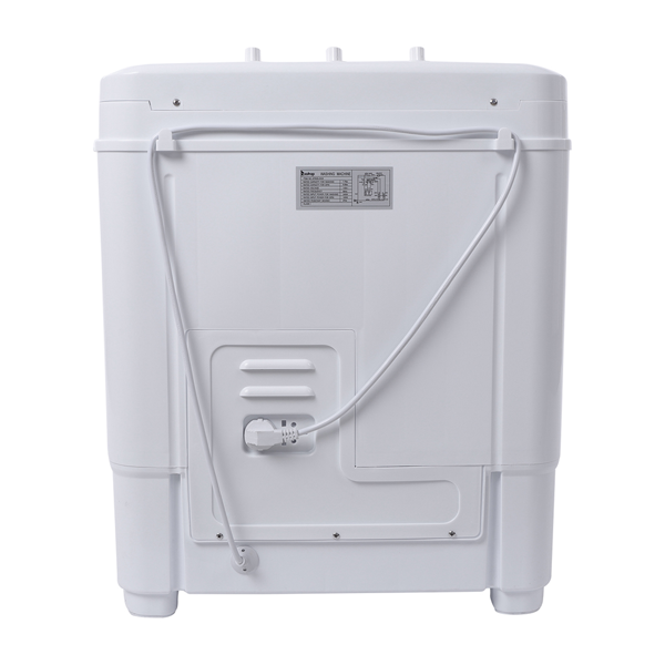 14.3lb Semi-Automatic Gray Washing Machine with Cover - Home Appliance