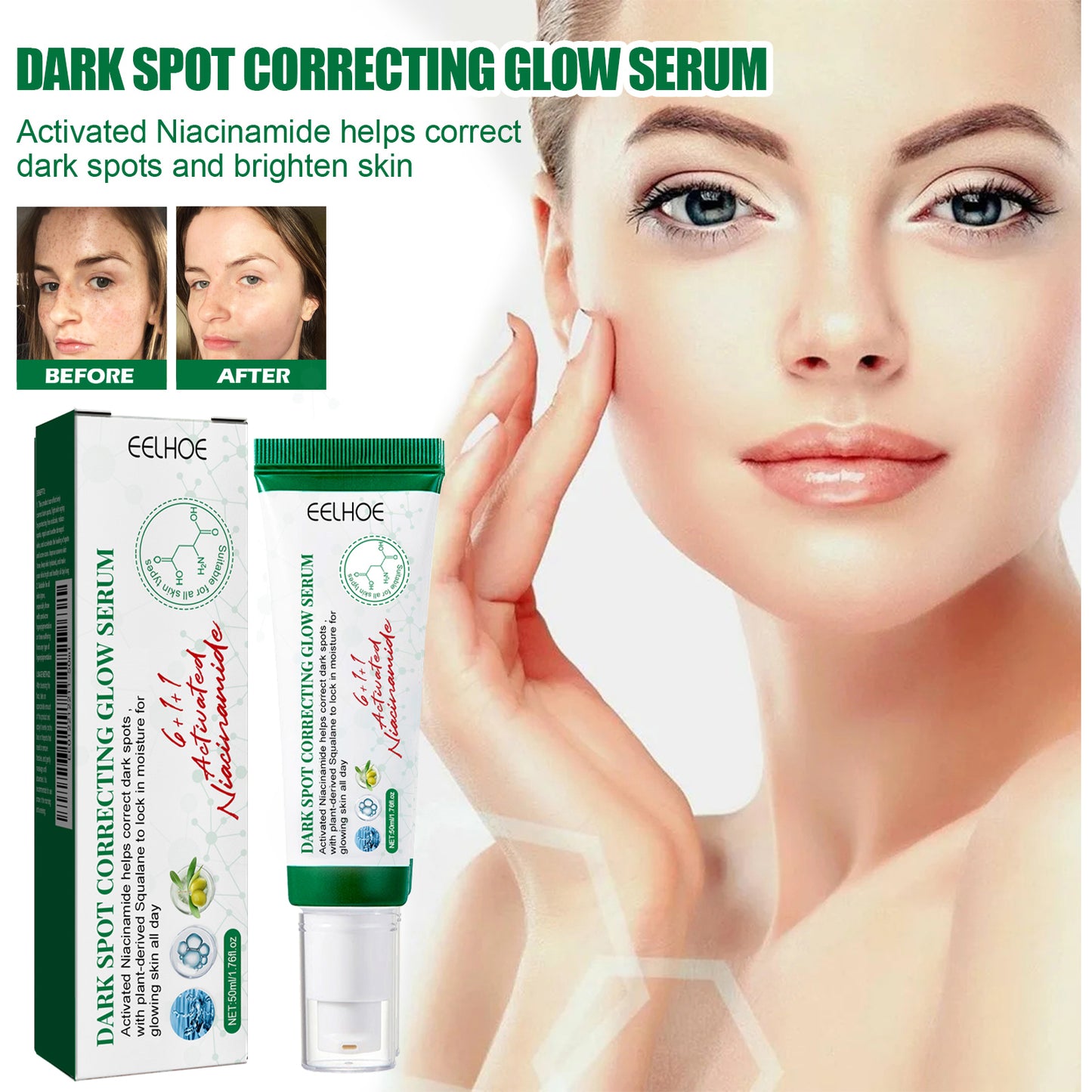 Brightening Facial Essence - 50ml Dark Spot Corrector & Hydrating Serum