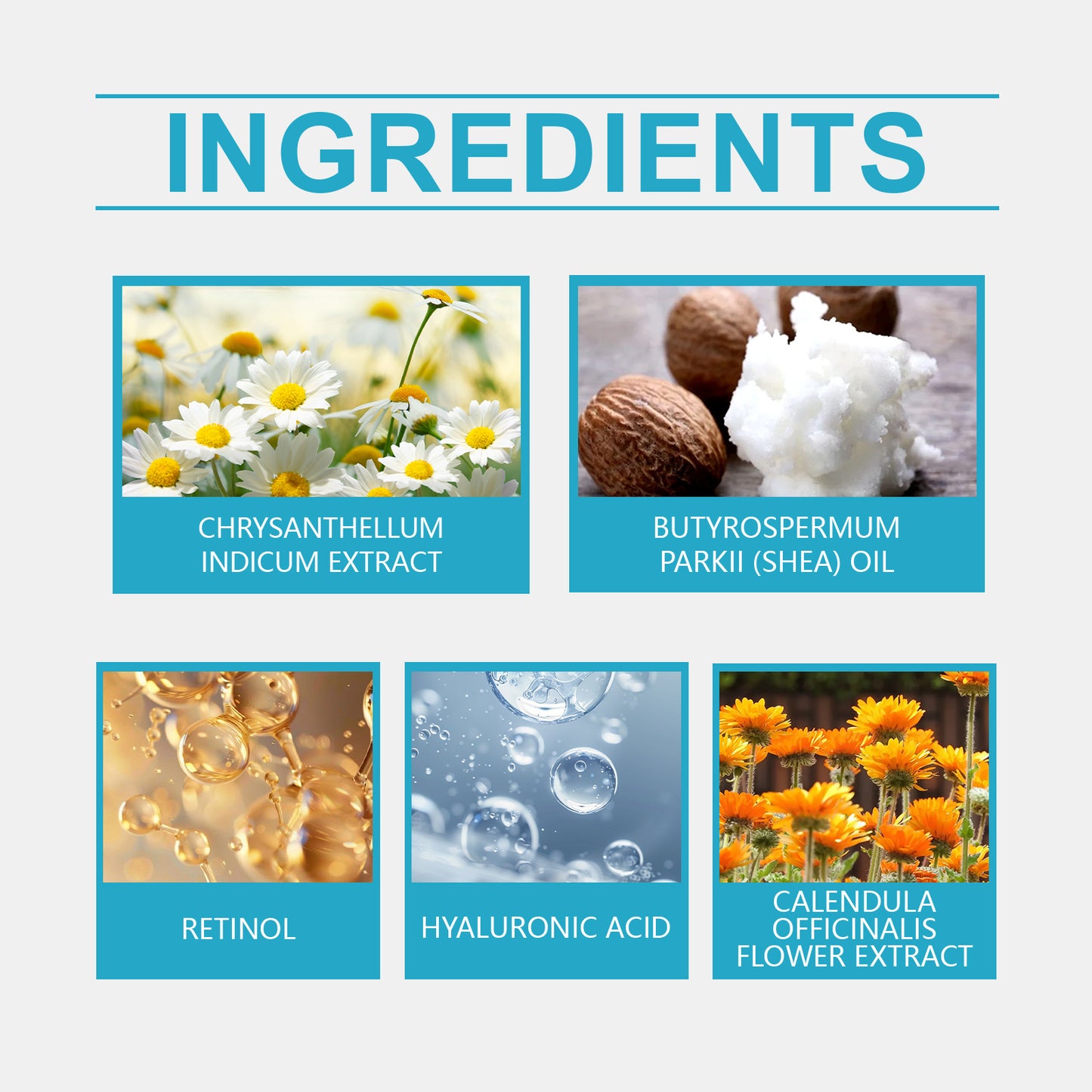 Retinol Face Cream with Calendula Extract - Anti-Aging & Skin Brightening