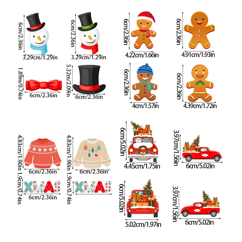 8-Piece Christmas Banner Set - Festive Paper Decorations