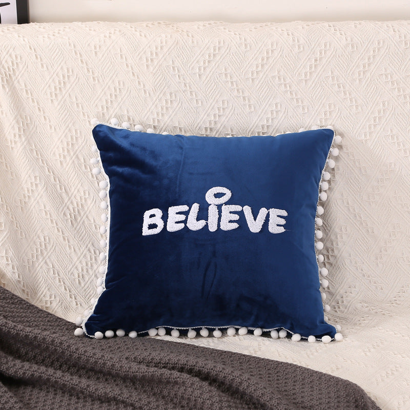 Modern Plush Cushion Cover 45x45cm - Multi-Color Throw Pillow for Home & Office