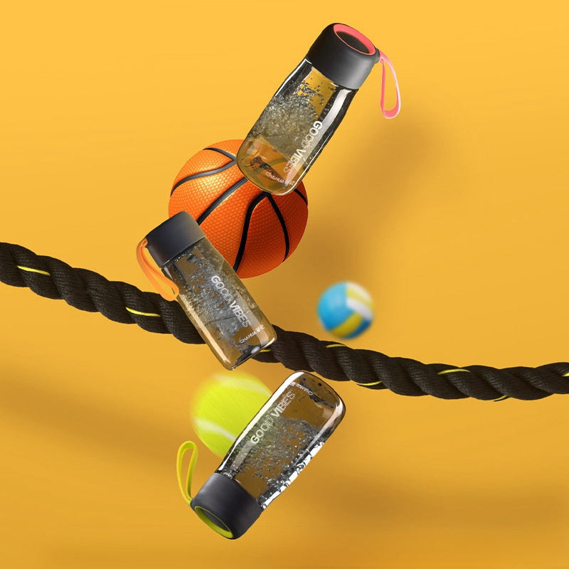 Portable Fitness Tumbler with Tea Infuser 520ml - Colorful Sports Drinkware