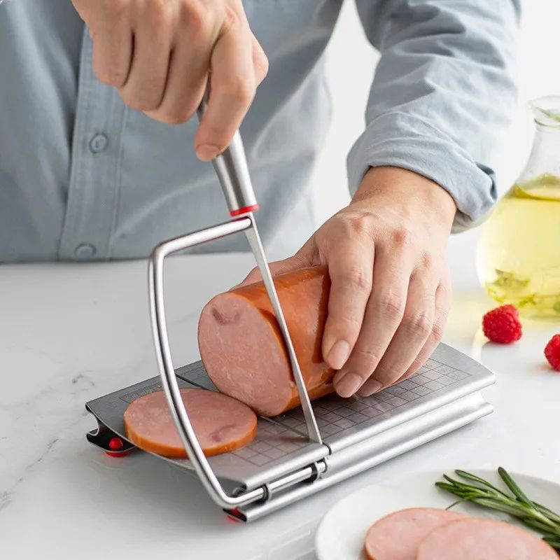Multifunctional Kitchen Slicer with Stainless Steel Cutting Board & Silicone Suction Base
