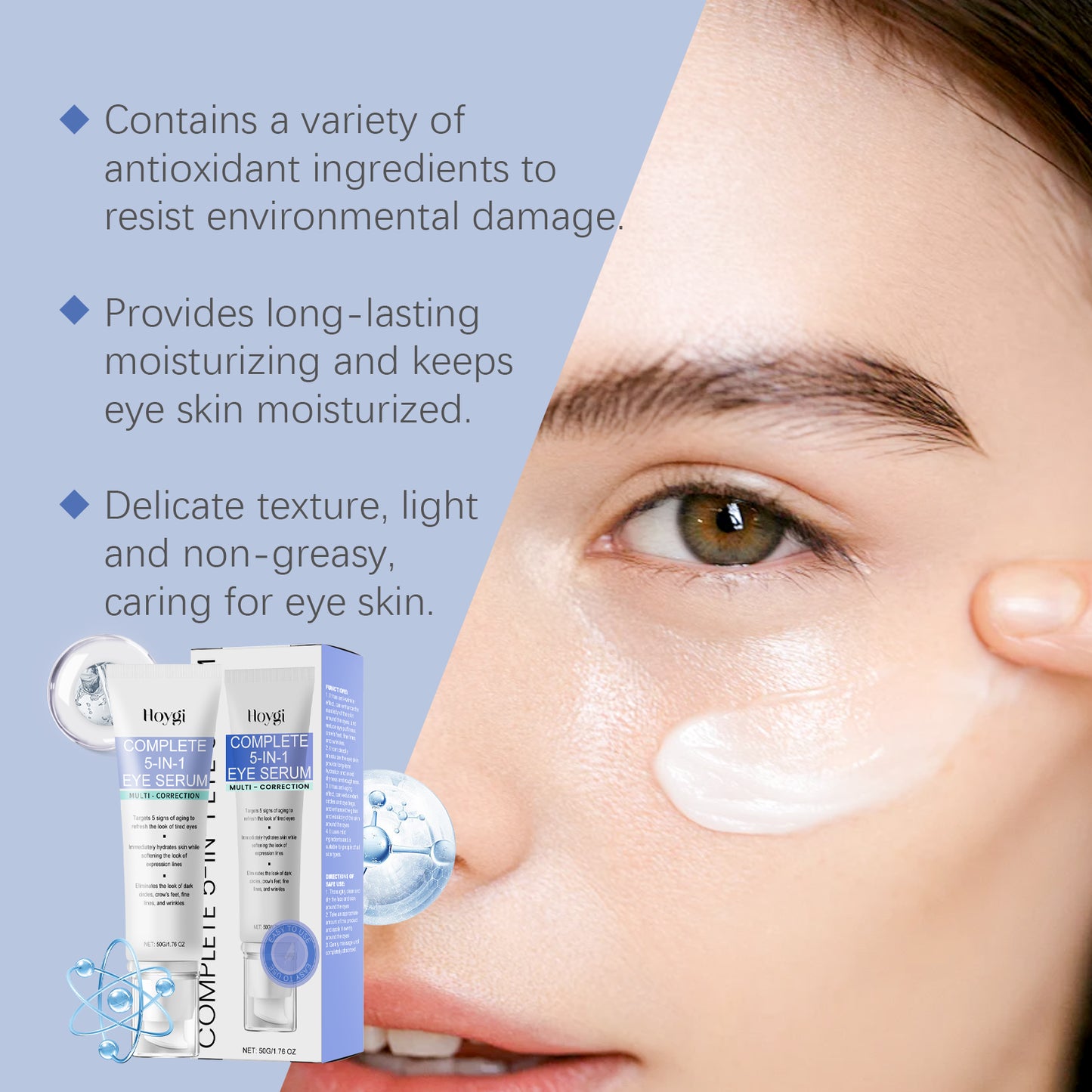 Firming Eye Cream with Retinol & Hyaluronic Acid - Anti-Aging Moisturizer