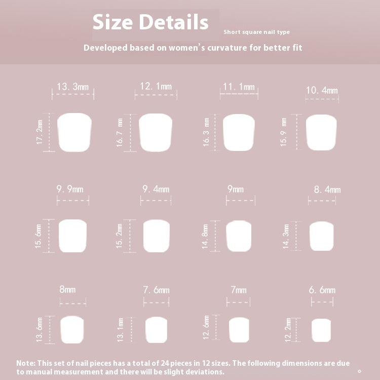 Wear Nail Short Patch Kit for Easy Nail Art - JP2564