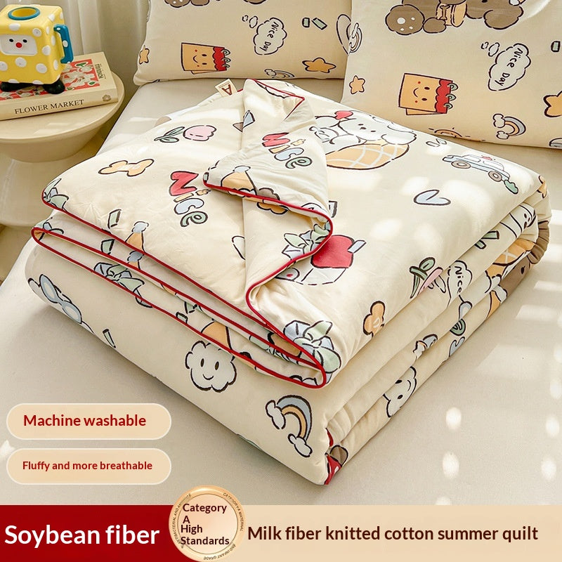 Children's Cartoon-Printed Summer Cooling Air Conditioner Blanket - Multiple Sizes & Patterns