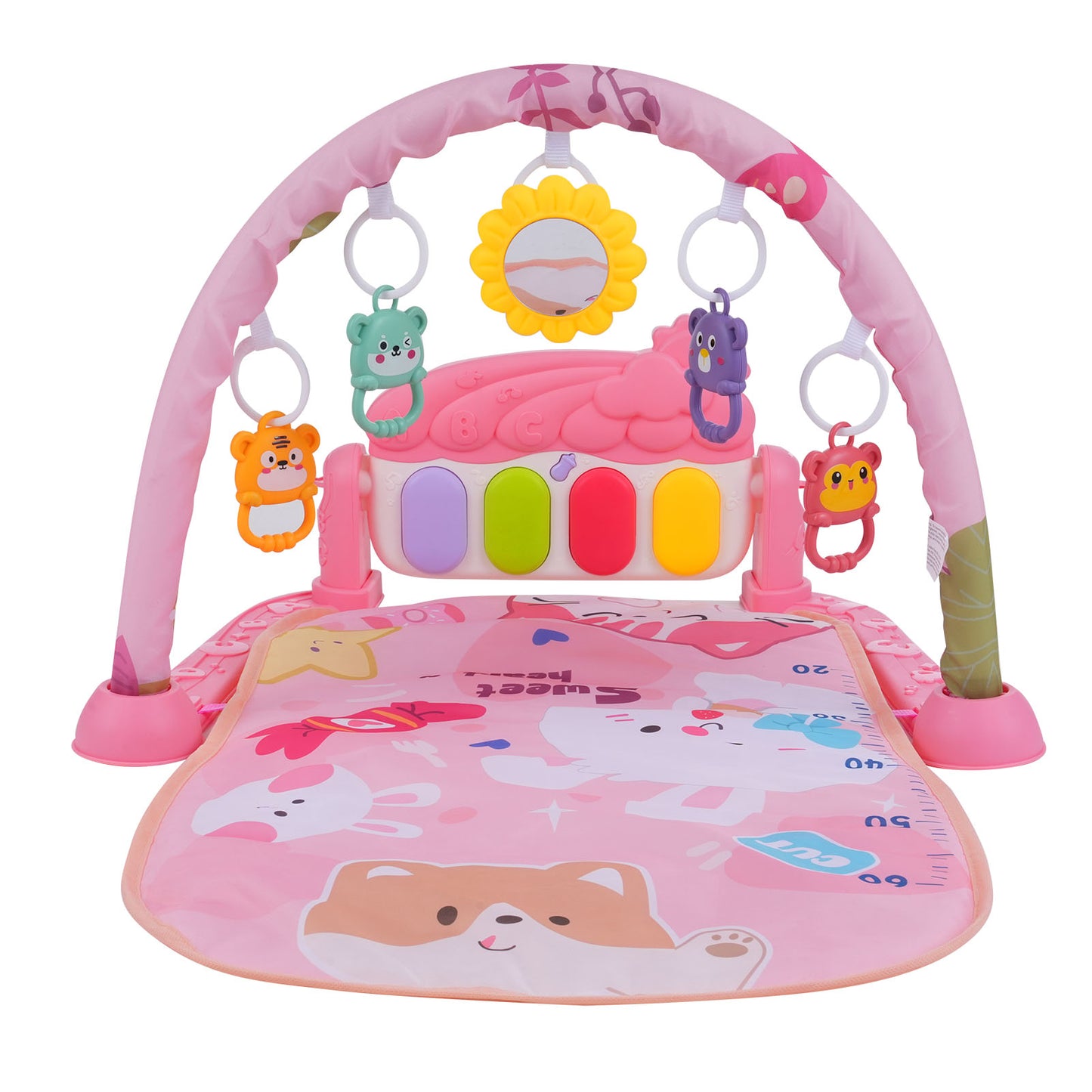 Baby Piano Play Mat with Colorful Toys - Musical Activity Gym
