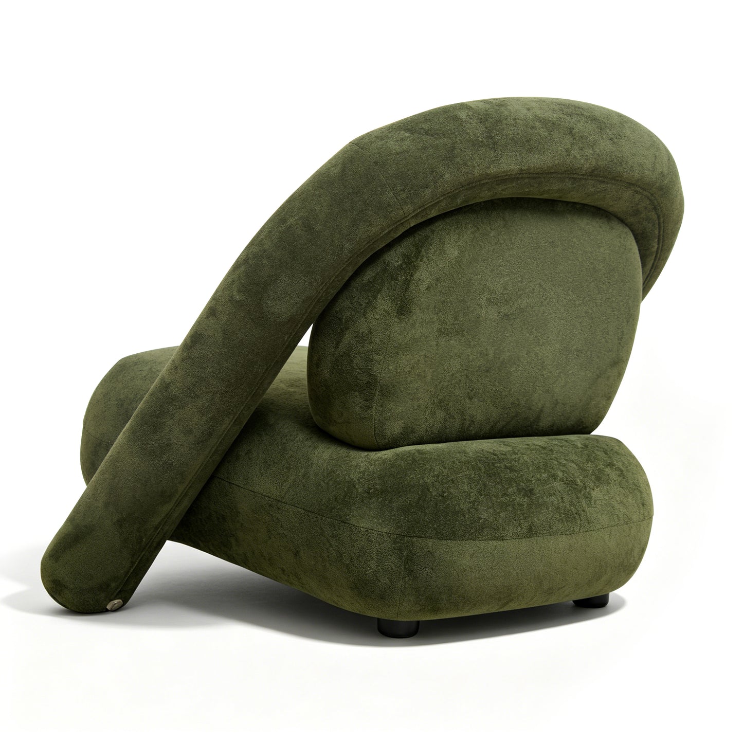 32-Inch Dark Green Velvet Lounge Chair - Modern Accent Chair