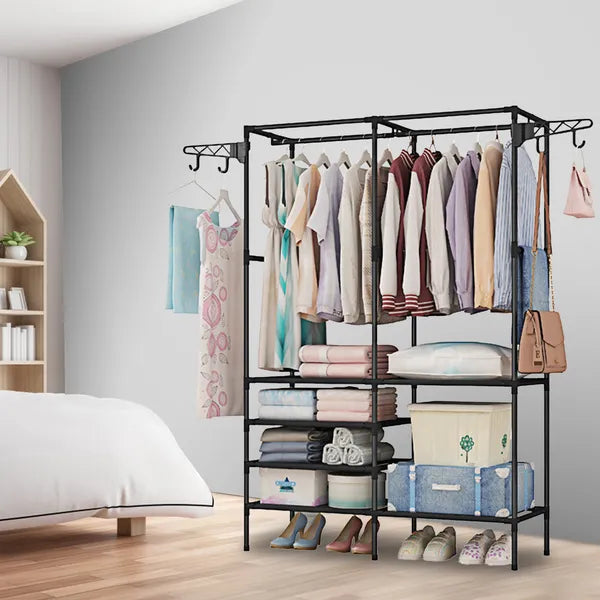 Garment Rack Heavy Duty Metal Shoe Clothing Organizer Shelves