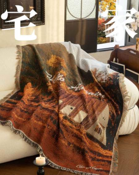 Retro Sofa Cover Cloth - Light Luxury Living Room Protectant Blanket