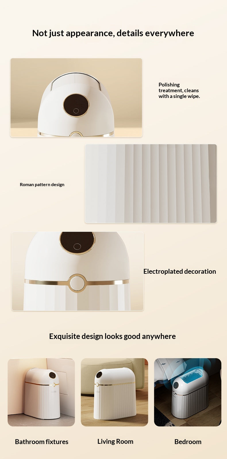 Automatic Household Induction Trash Can with 10L Capacity - Smart Sensor Bin
