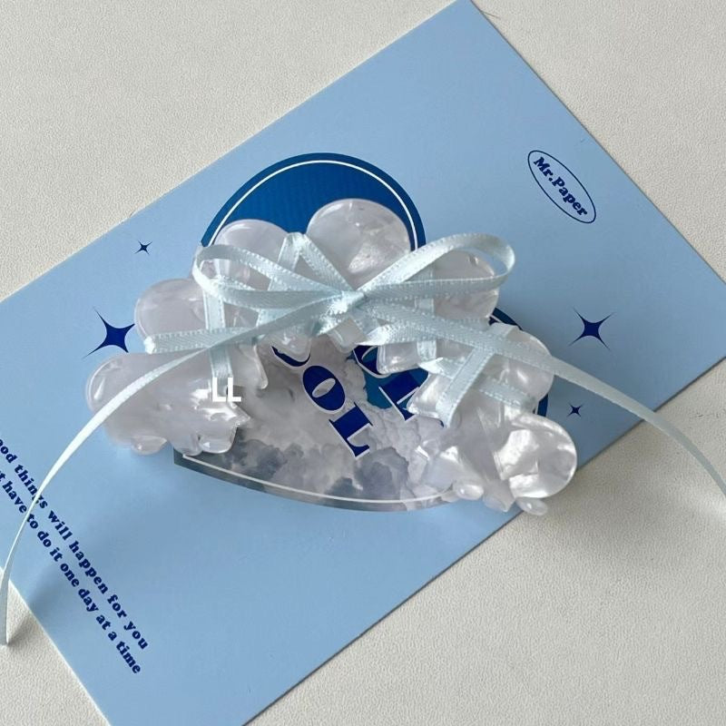 Ballet Ribbon Bow Barrette - Korean Style Acrylic Hair Clip