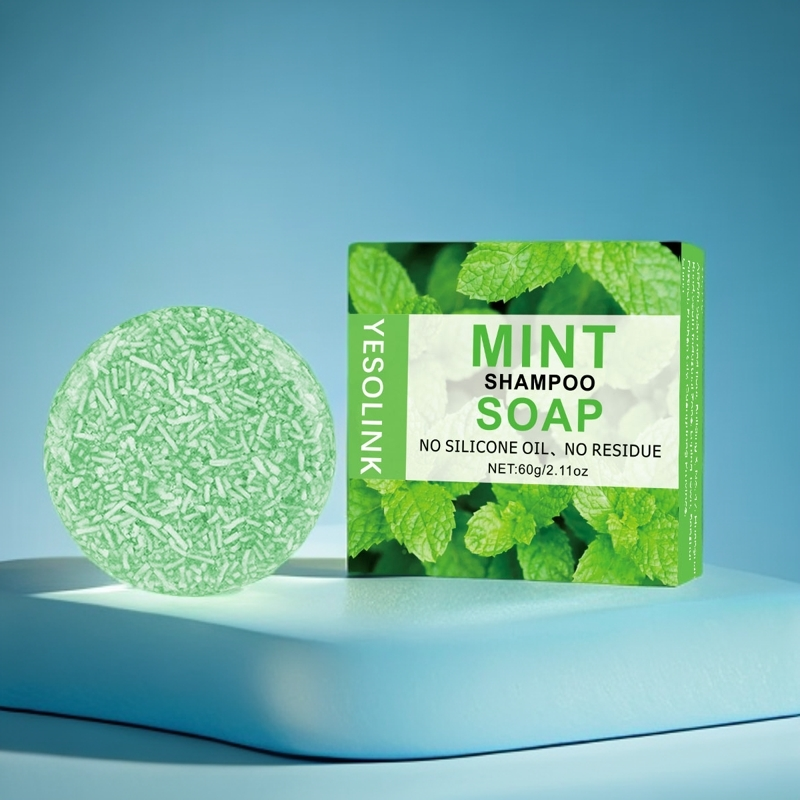 Mint Shampoo Bar - 60g Natural Body Care Soap for Hair & Skin