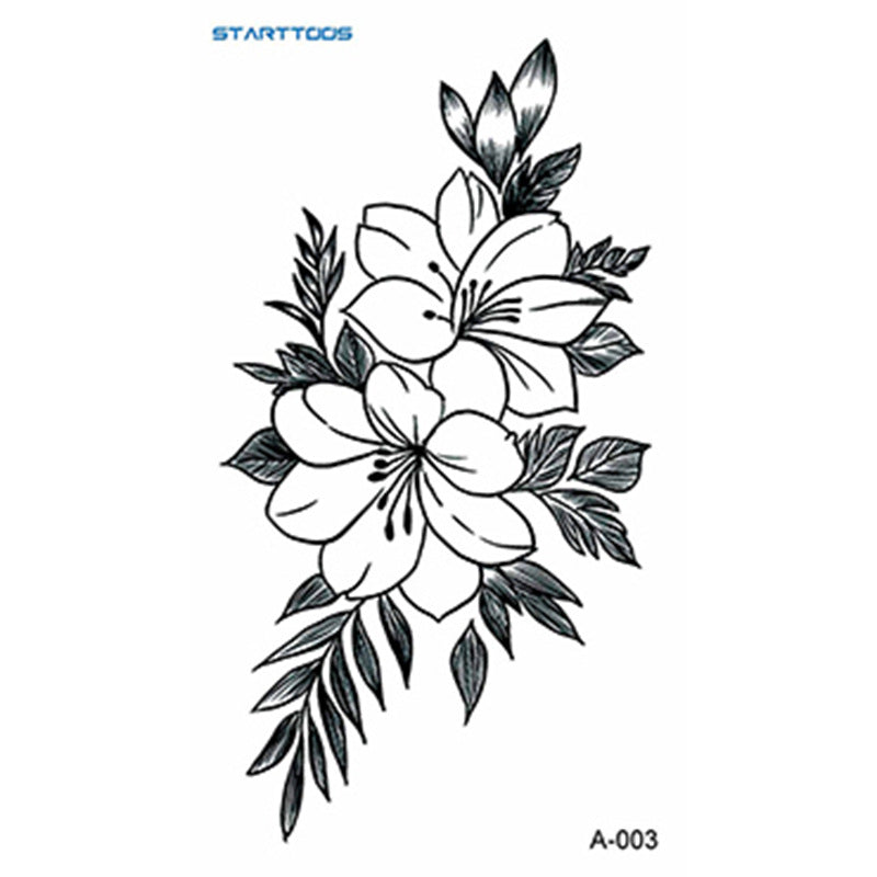 Semi-Permanent Tattoo Sticker Set for Nail Art - Multiple Patterns & Sizes