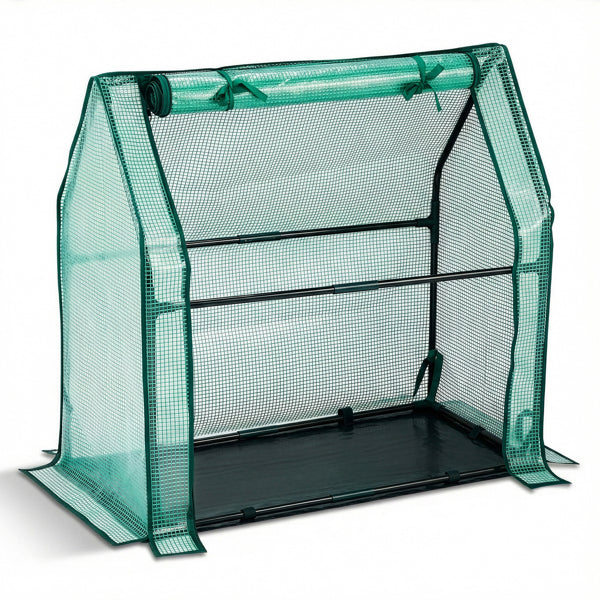 Mini Greenhouse with PE Cover - Indoor/Outdoor Plant Care, 36x18x33in