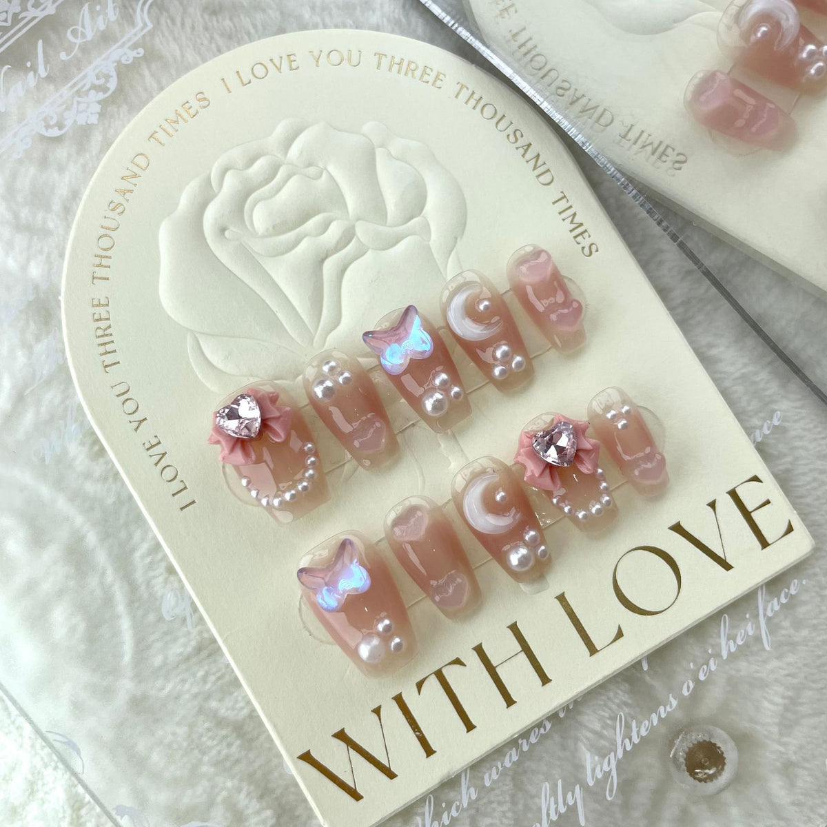 Butterfly Nail Patch Set for Nail Art - Extra Small to Large Sizes, Heartthrob Design