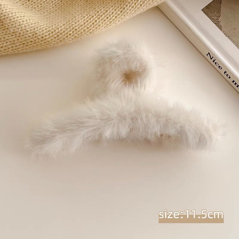 Large Plush Hair Clip with Elegant Design for Hair Accessories