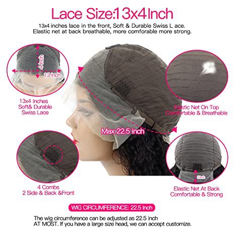 Water Wave Human Hair Lace Front Wig 13x4 & 13x6 Styles for Ladies