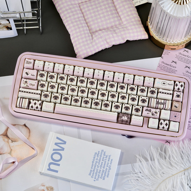 Universal Cat Head Keycap Set for Mechanical Keyboards - PBT Dye-Sublimated