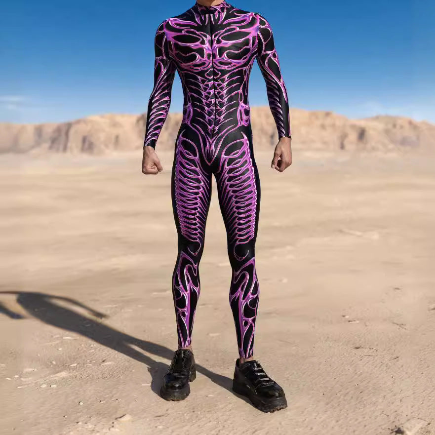 Halloween Cosplay Tights 3D Digital Printing One-Piece Costume