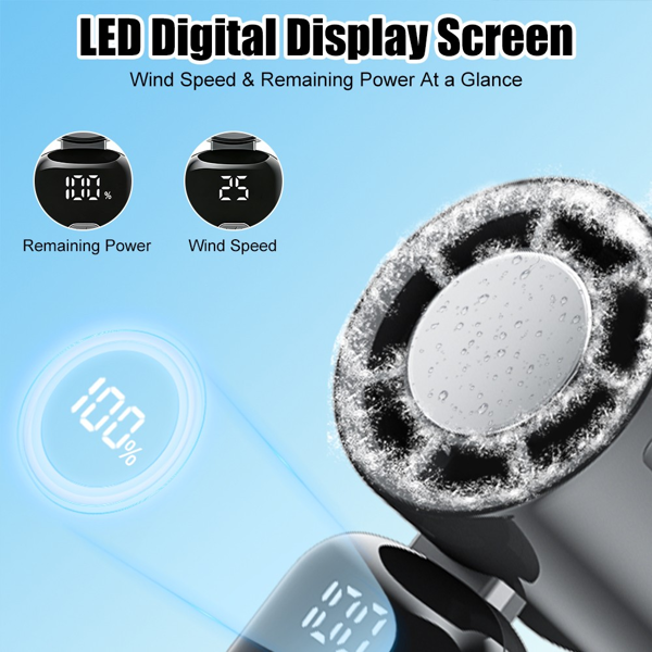 Portable Handheld Mini Turbo Fan with Ice Cooling Technology - Dark Gray