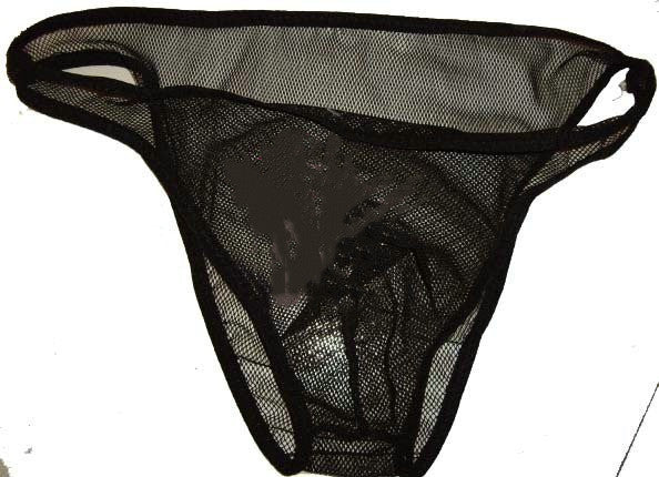 Plus Size Transparent Mesh Lingerie - Low Waist T-Back See-Through Underwear