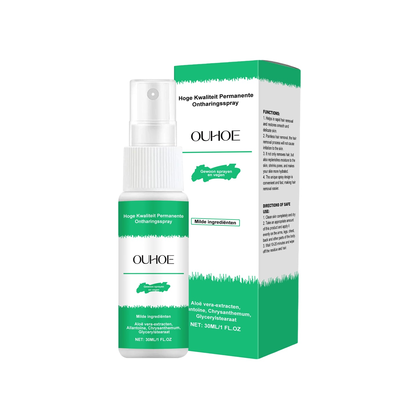 Gentle Hair Removal Spray for Body and Sensitive Skin - 30ml