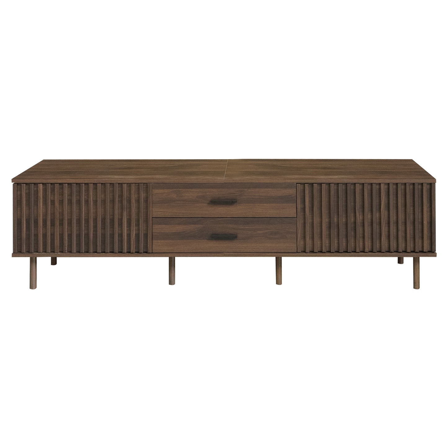 Modern 70-Inch TV Stand for TVs Up to 80 Inches - Dark Brown