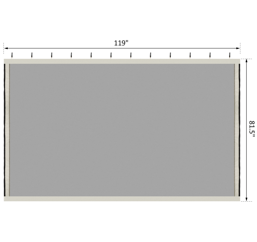10x10 Canopy Tent with Netting - Black, Washable Sidewall