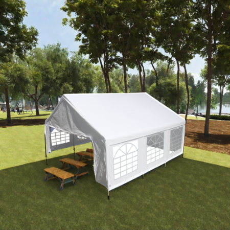 Heavy Duty 20x20 Feet Party Tent with Carry Bags - White