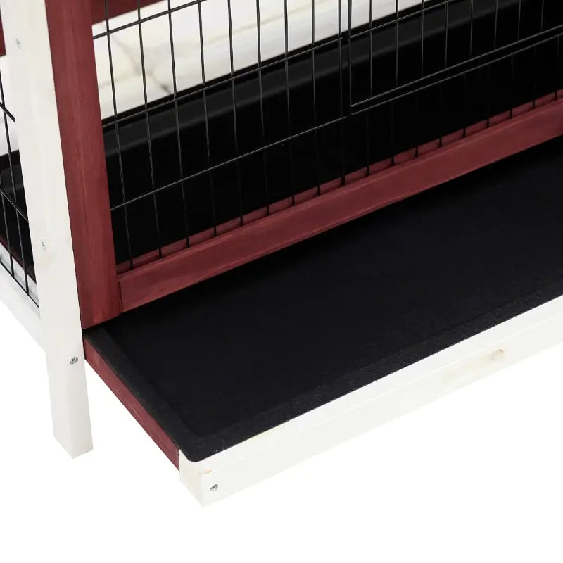 Large 2-Story Rabbit Hutch Pet Cage with Lockable Doors and Removable Trays