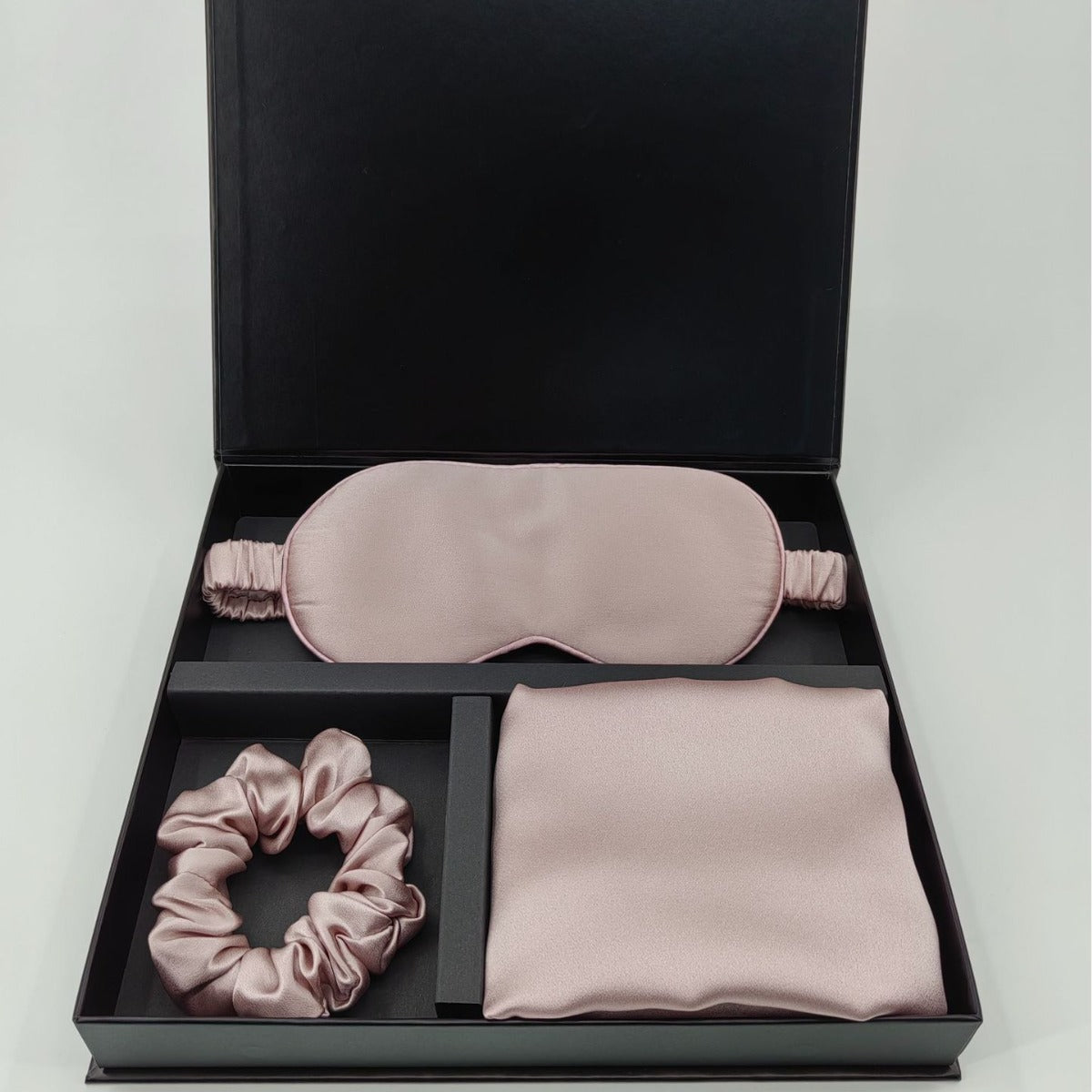 Silk Pillowcase, Eye Mask & Hair Tie Set - 3 Pieces