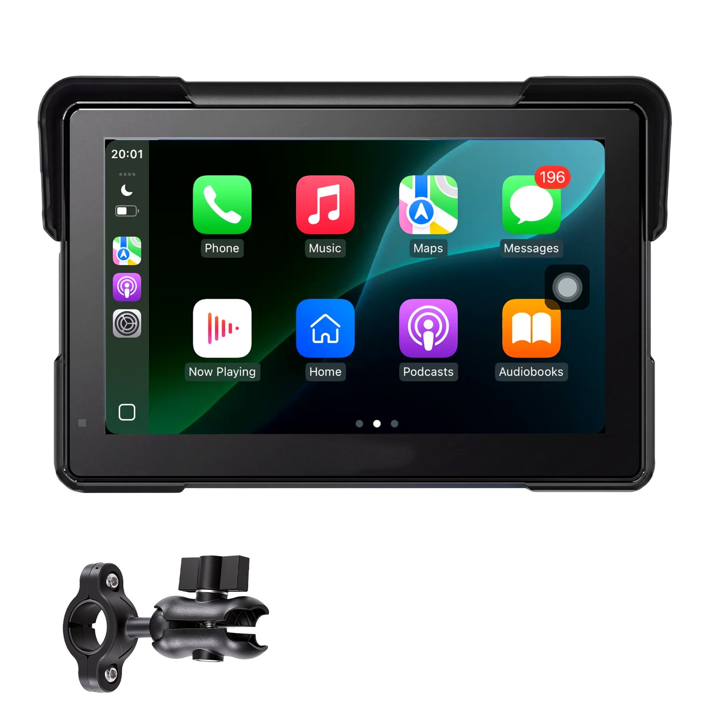 7 Inch Wireless Carplay GPS Navigation System for Motorcycles & Cars with Touchscreen & Voice Control