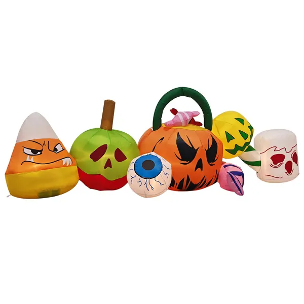 8FT Halloween Inflatable Pumpkins & Ghosts Decoration with LEDs
