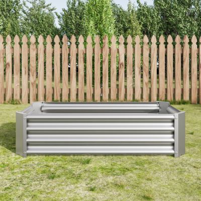Metal Raised Garden Bed 4x2x1ft for Flowers Vegetables Herbs Outdoor Planter