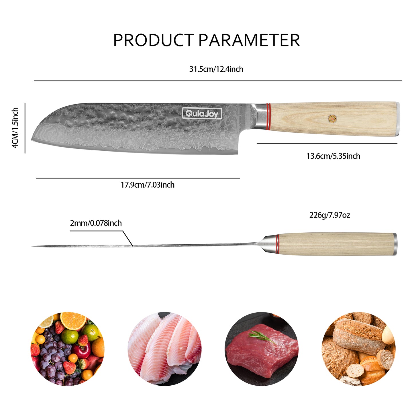 Professional 6.9 Inch Nakiri Knife - 67-Layers Damascus Steel