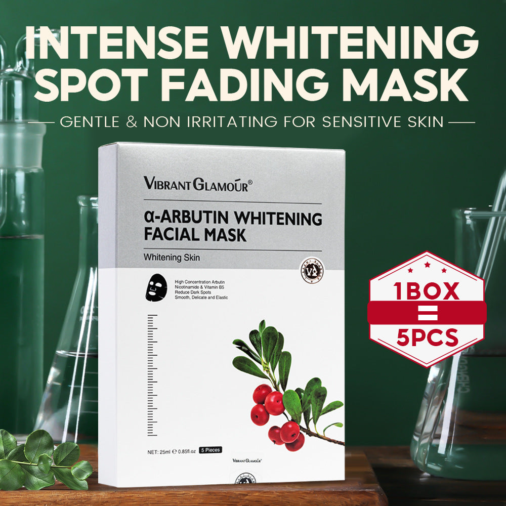 Brightening Arbutin Face Mask 5 Pack for Clear Skin & Pore Refining