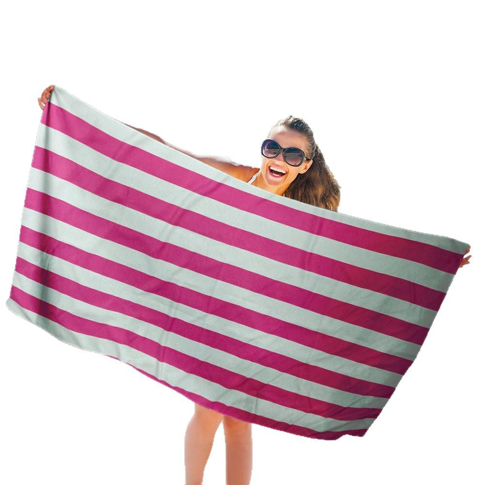 Double-Sided Velvet Bath Towel - Quick-Drying Beach & Spa Towels