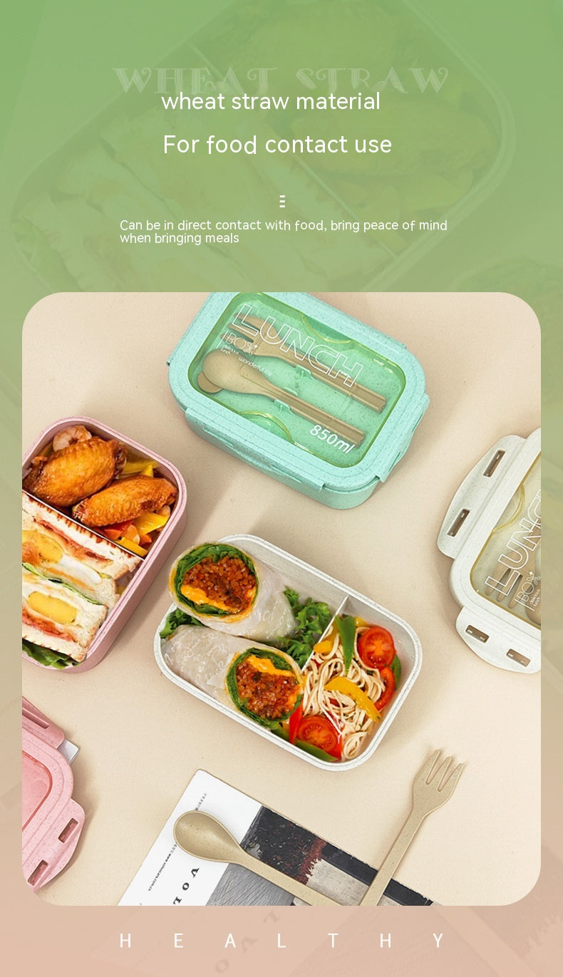 Wheat Straw Insulated Lunch Box - Eco-Friendly Student Food Container