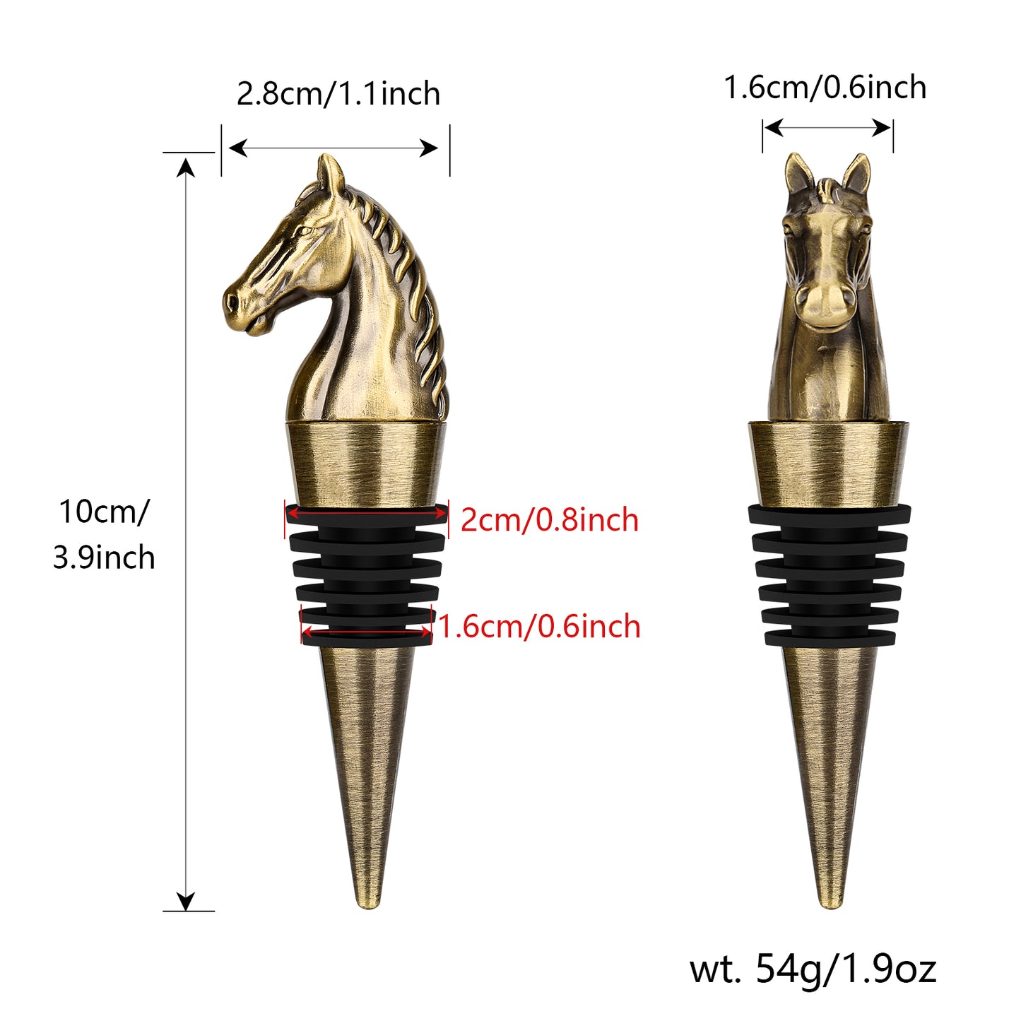 Horse Head Wine Bottle Stopper - Fun Animal-Shaped Design