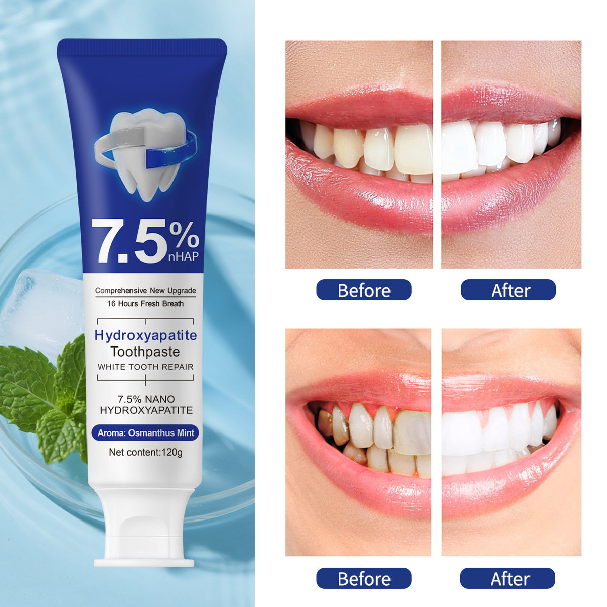 Hydroxyapatite Toothpaste - Antibacterial, 120g