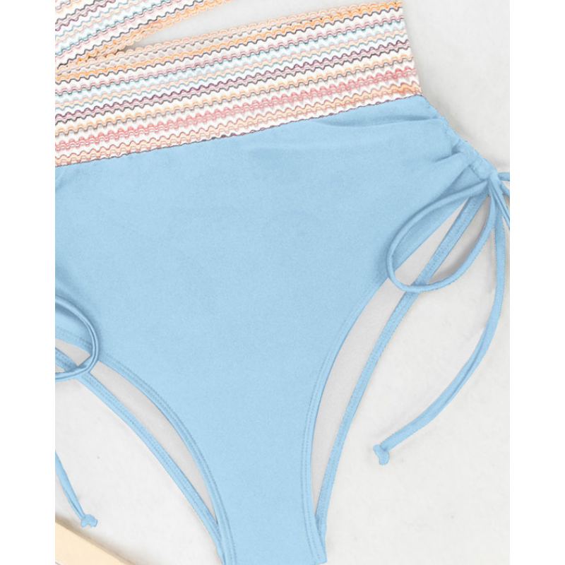 High Waisted Two-Piece Bikini Set with Tummy Control