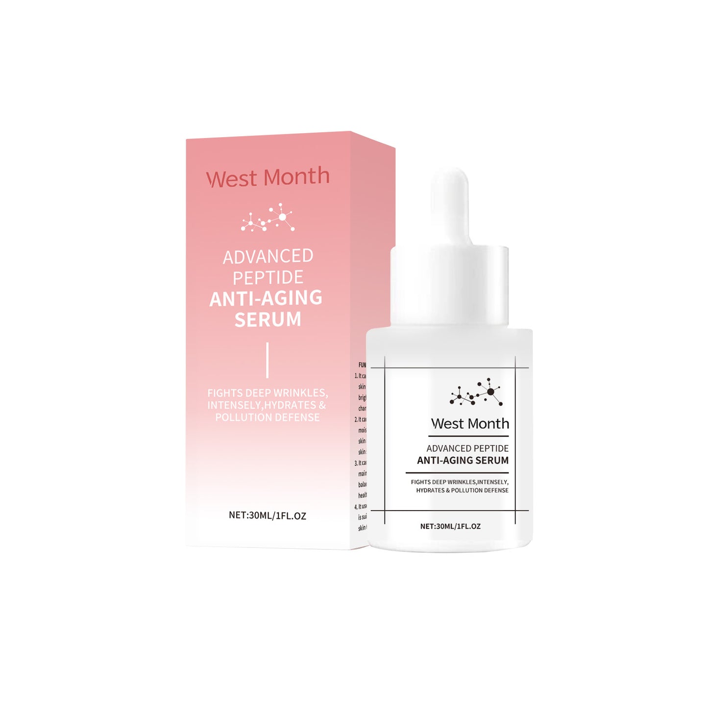 Hydrating Facial Essence Serum with Vitamin E & Peptides - 30ml