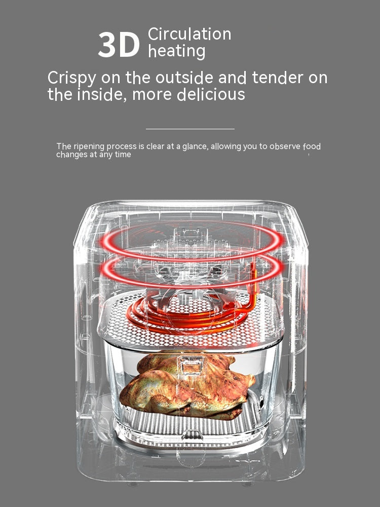 Large-Capacity Automatic Air Fryer with Panoramic Visual Display - 5L