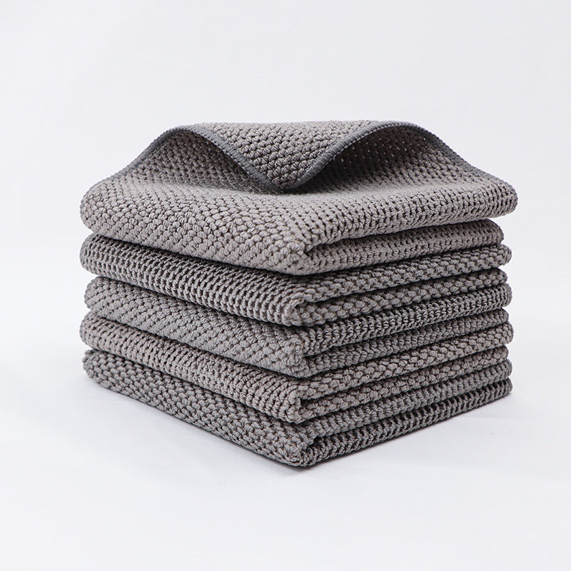 Microfiber Household Cleaning Cloths 30x30cm Multi-Purpose Rags 5 Pack