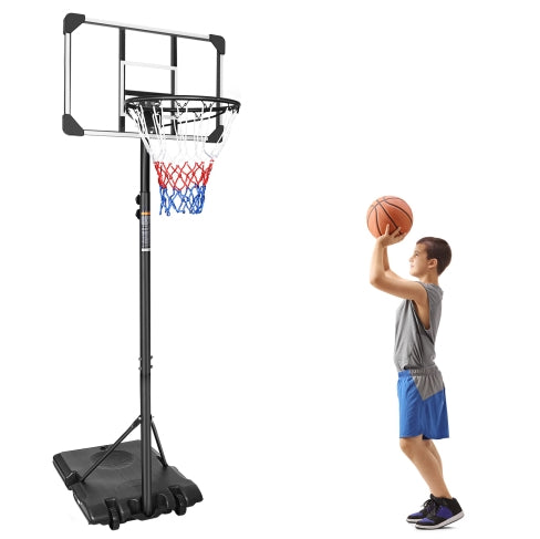 Portable Basketball Goal System with Adjustable Height - 5.6 to 7ft