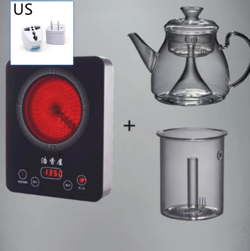 Large Capacity Glass Steam Teapot for Home Brewing - 1.5L